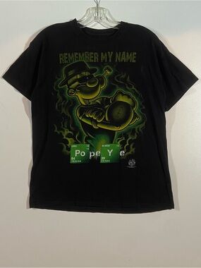 Liquid Blue Breaking Bad Popeyes Graphic Tee - Black with Green Print